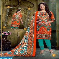 kundan karachi cotton printed dress material